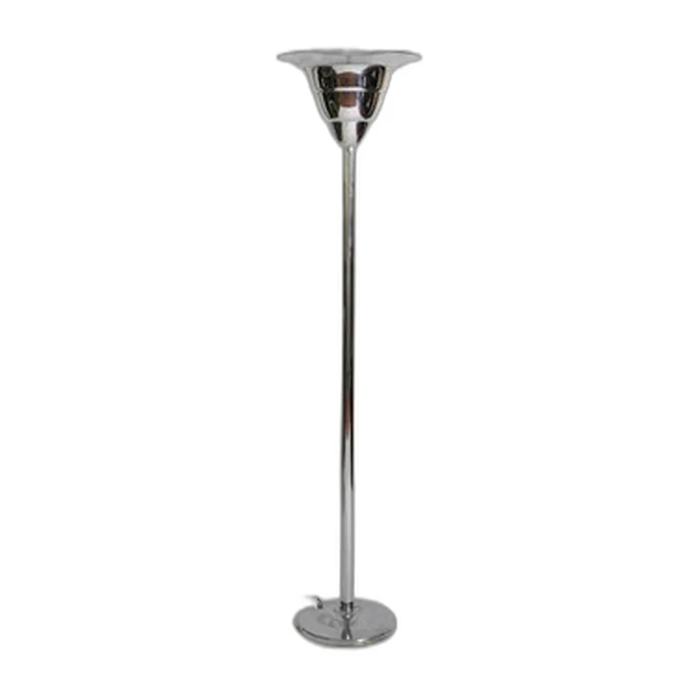 Art Deco Stehlampe aus verchromtem Eisen, 1930er