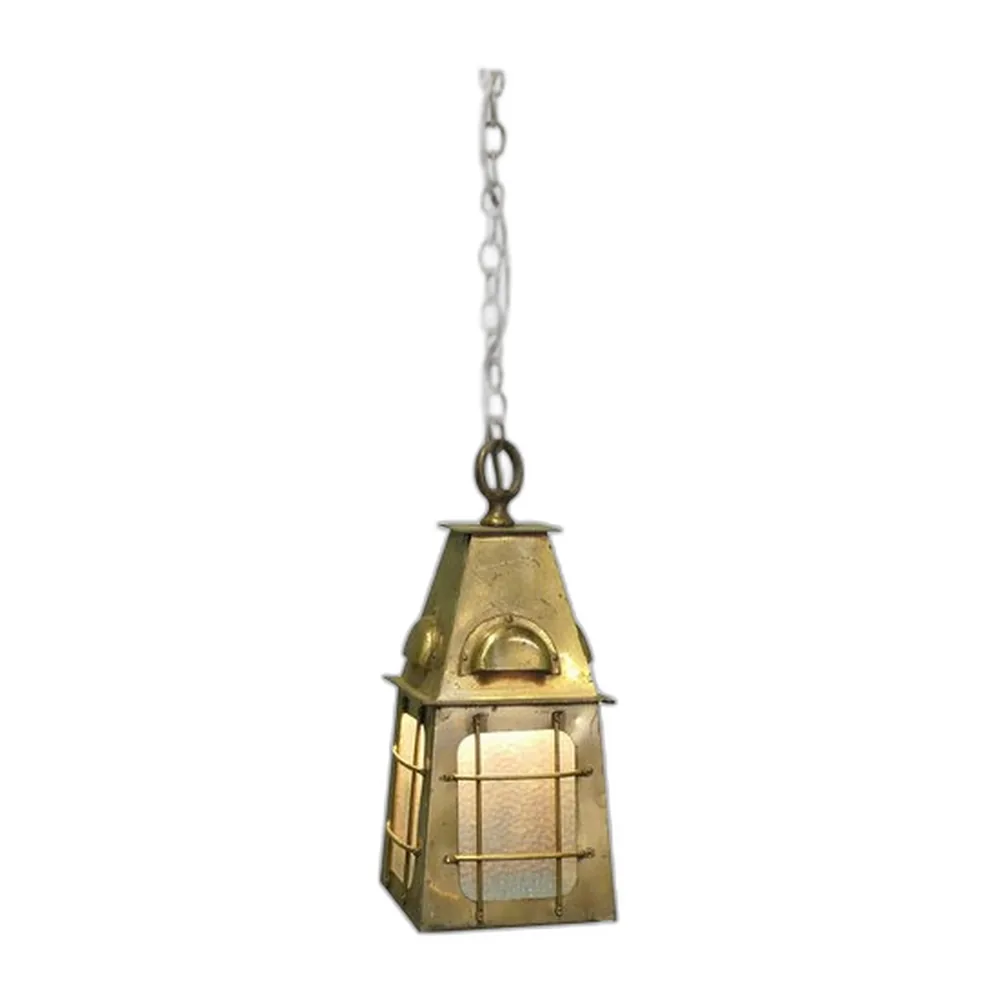 Arts and Crafts Laterne aus Messing, 1920er