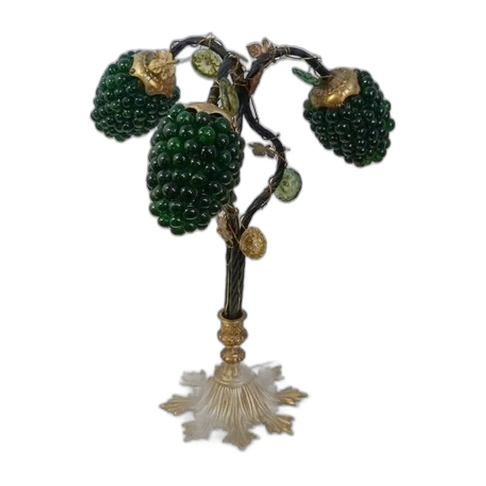 Cluster Lampe aus Muranoglas in Weintrauben-Optik, 1960er