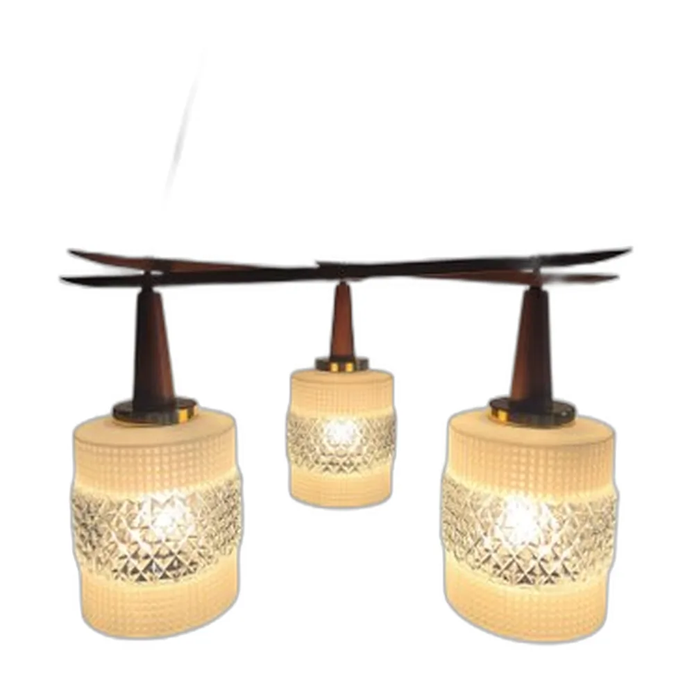 Dänische Hängelampe aus Teakholz, 1960er