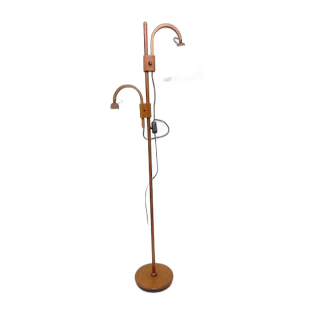 Doppelte Bogenlampe aus Teak von Domus, 1970er
