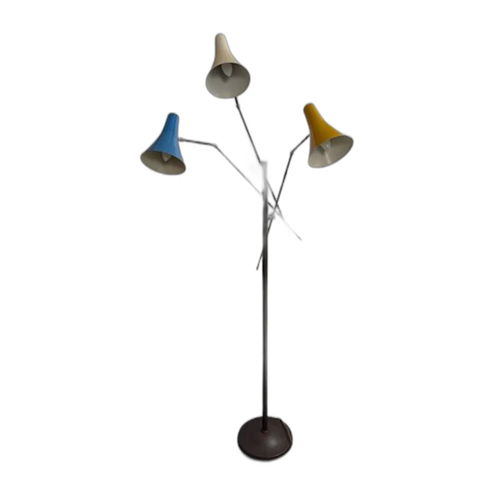 Dreiarmige Mid-Century Modern Stehlampe, 1950er