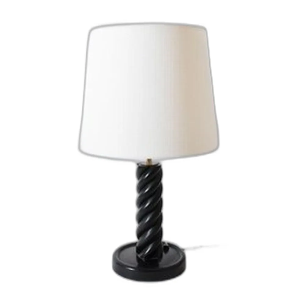 Ebonisierte Tischlampe in Säulen-Optik, 1960er