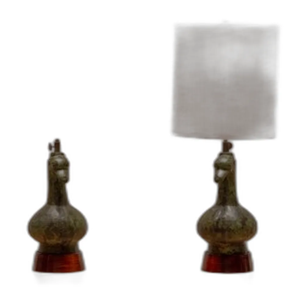 Französische Mid-Century Modern Tischlampen, 1970er, 2er Set