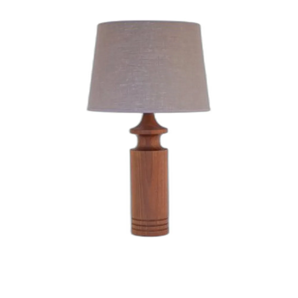 Große Dänische Mid-Century Modern Teak Tischlampe