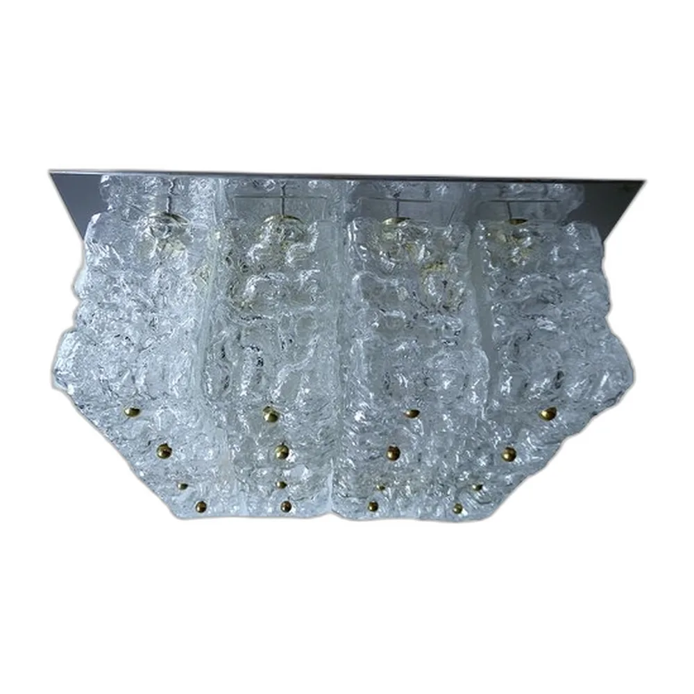 Große Deckenlampe aus Sideglas von Limburg