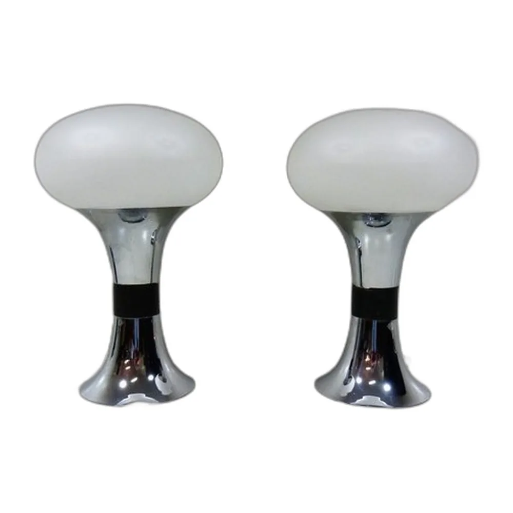 Große Space Age Tischlampen aus Glas, 1960er, 2er Set