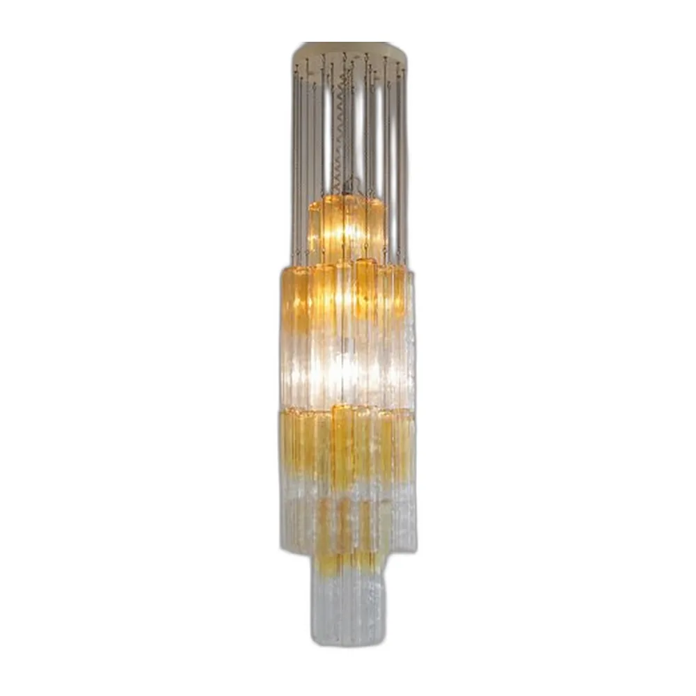 Großer Calza Glas Kronleuchter von Venini, Italien, 1960er