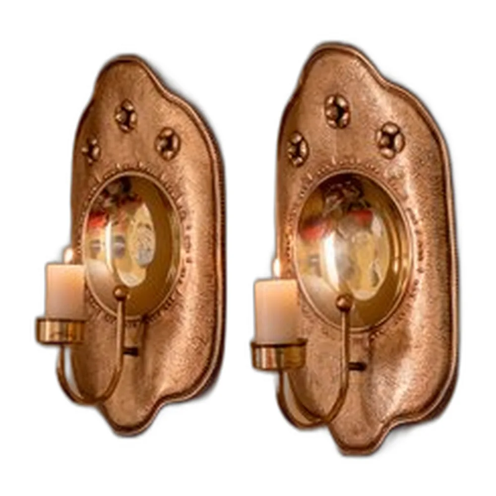 Hollywood Regency Wandleuchten aus Messing, 1970er, 2er Set