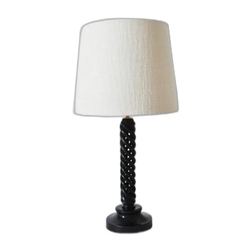 Lampe aus ebonisiertem Holz, 1960er
