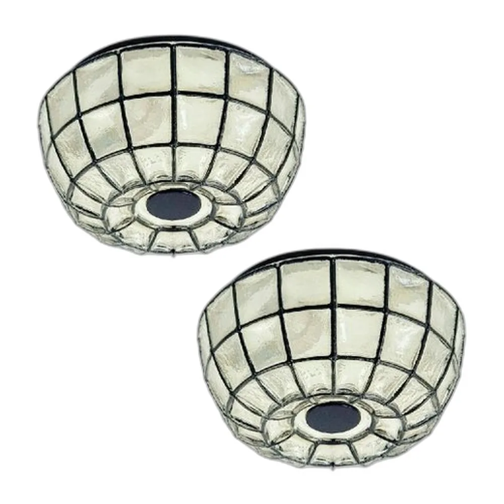 Mid-Century Modern Glas Deckenlampe von Limburg, 1970er