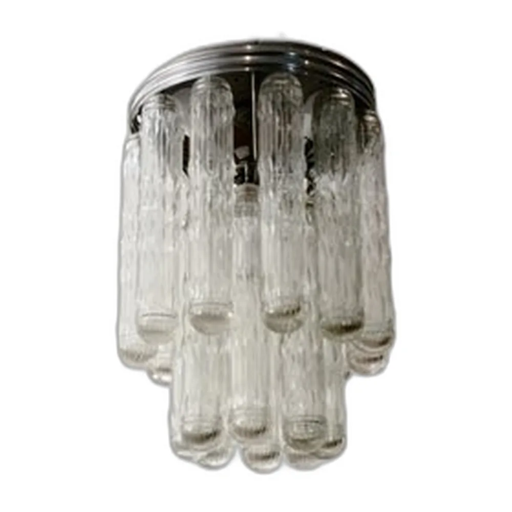 Murano Glas Leuchten von Venini, 1970er, 3er Set