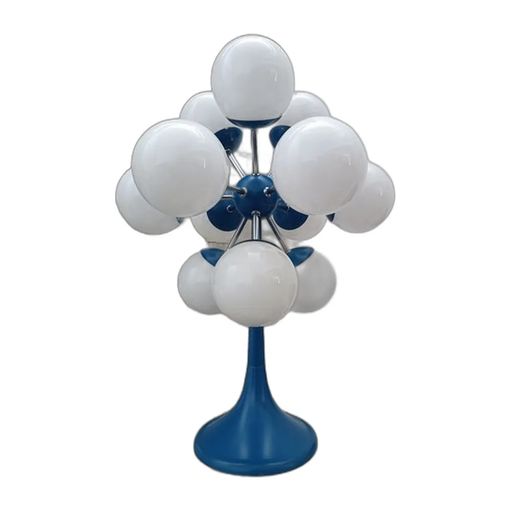 Space Age Sputnik Atomic Tischlampe mit 12 Leuchtkugeln, 1970er