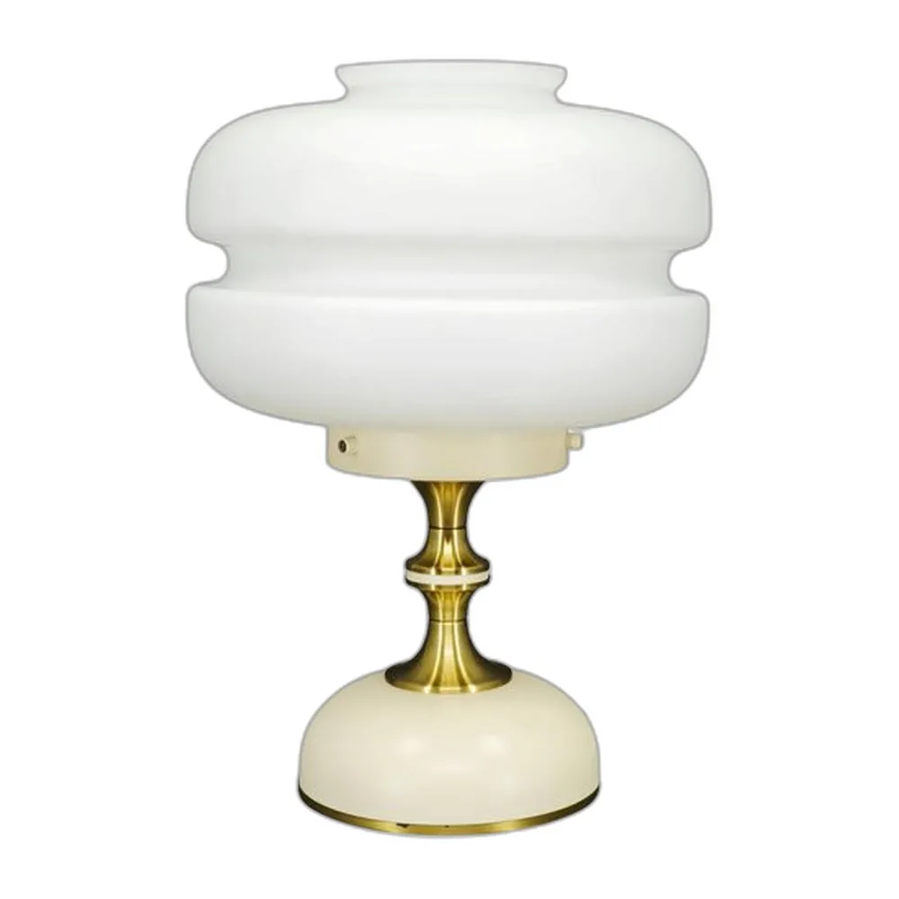 Tischlampe aus Opalglas von Napako, Former Czechoslovakia, 1970er