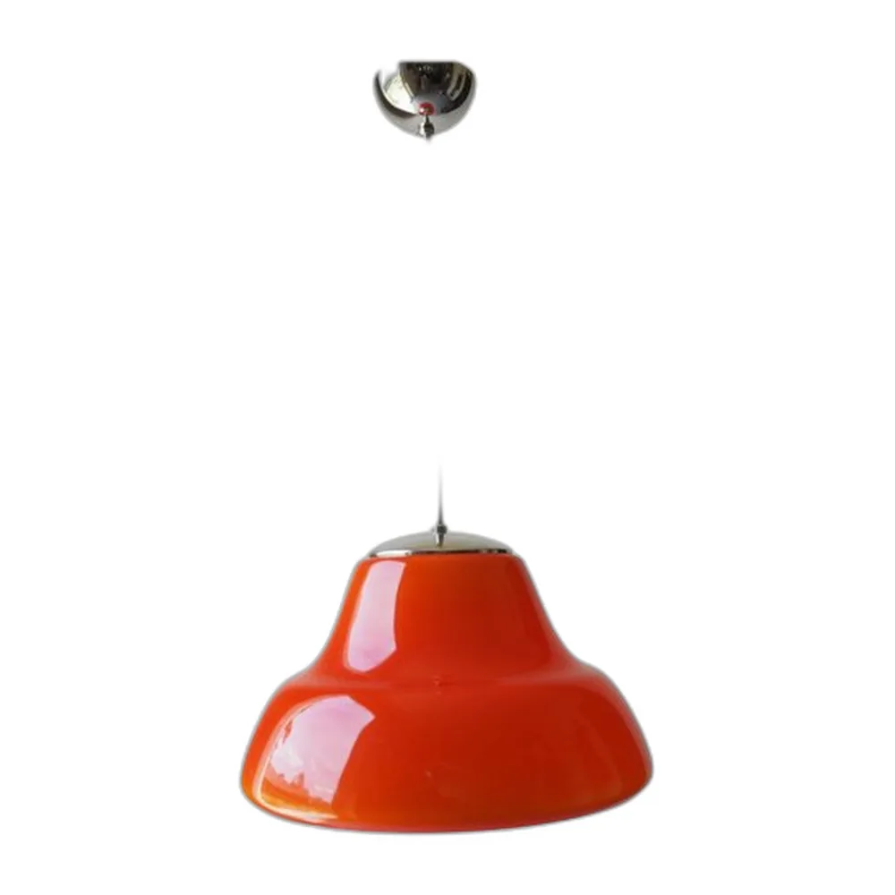 Tschechoslowakische Mid-Century Modern Glas Hängelampe von Stefan Tabery, 1960er
