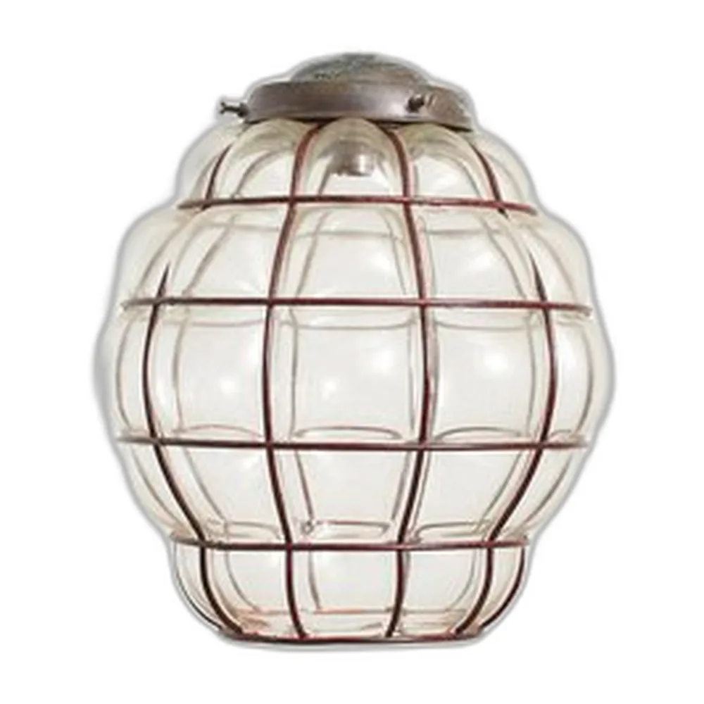 Vintage Hängelampe aus Muranoglas in Käfig-Optik, 1930er