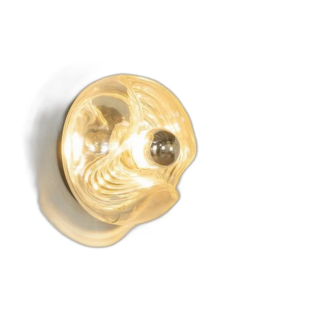 Wave Wandlampe aus Glas von Peill & Putzler, 1970er