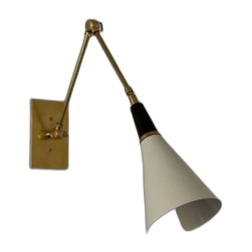 Weiße Wandlampe im Stil von Stilnovo