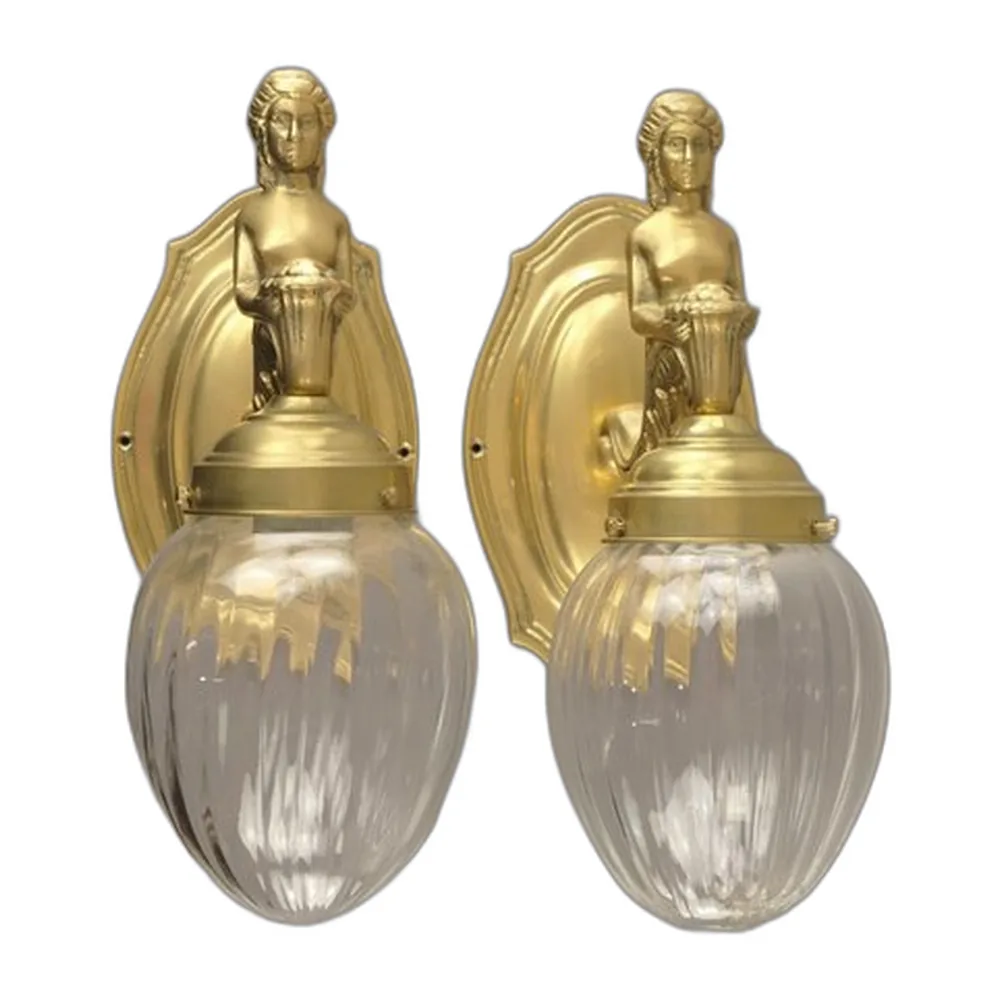 Wiener Jugendstil Wandlampen, 1910er, 2er Set