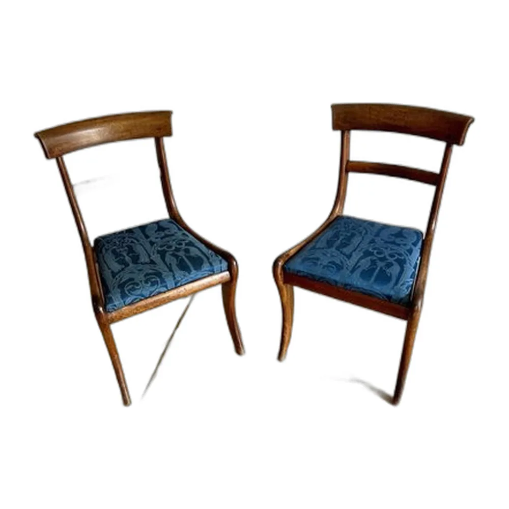 Antike Regency Stühle aus Mahagoni, 1820, 2er Set