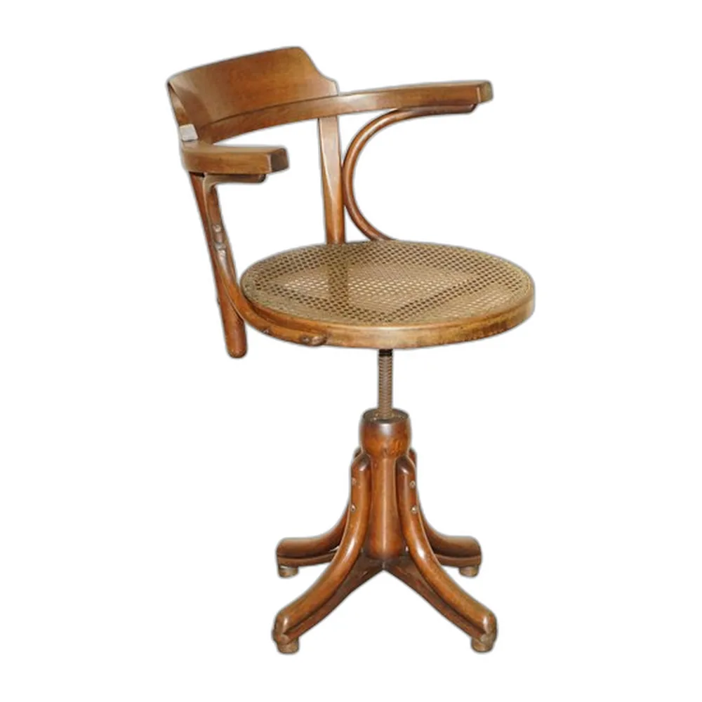 Antiker Drehbarer Schreibtischstuhl von Thonet, 1900