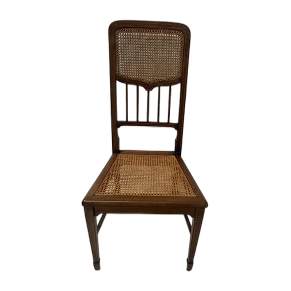 Art Deco Schlafzimmerstuhl aus Holz mit Intarsien, 1900er