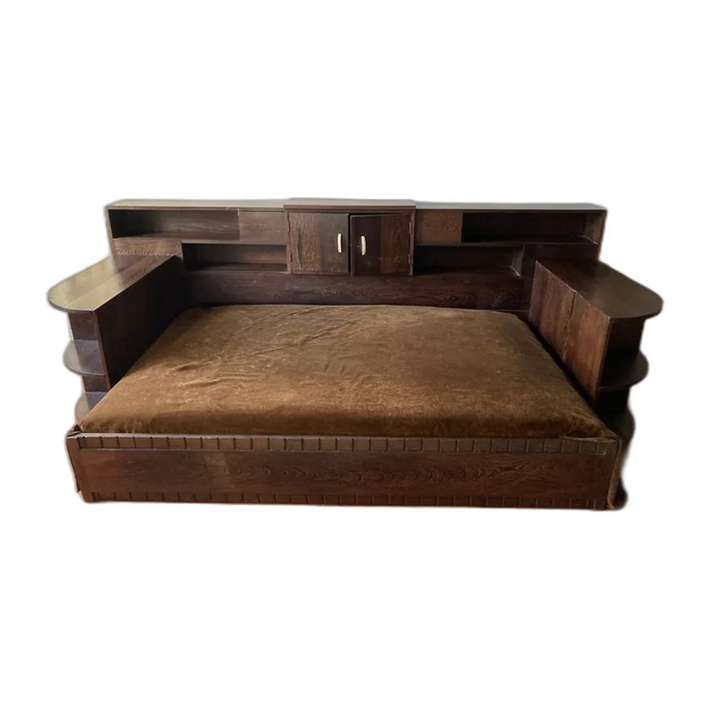 Art Deco Tagesbett aus Palmenholz, 1930er