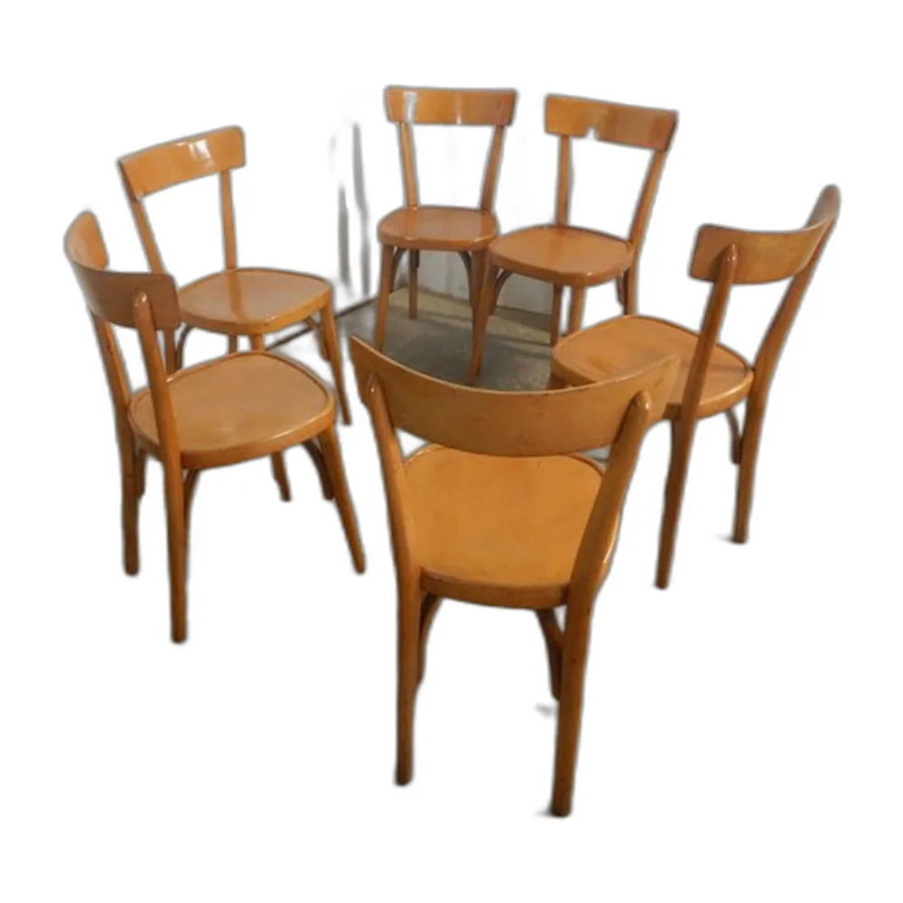 Bistro Stühle aus Buche, 1970, 6er Set
