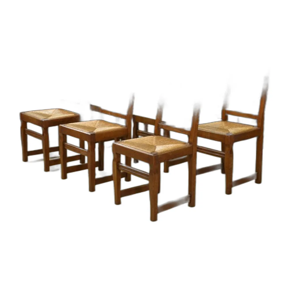 Brutalistische Vintage Stühle, 1950er, 6er Set