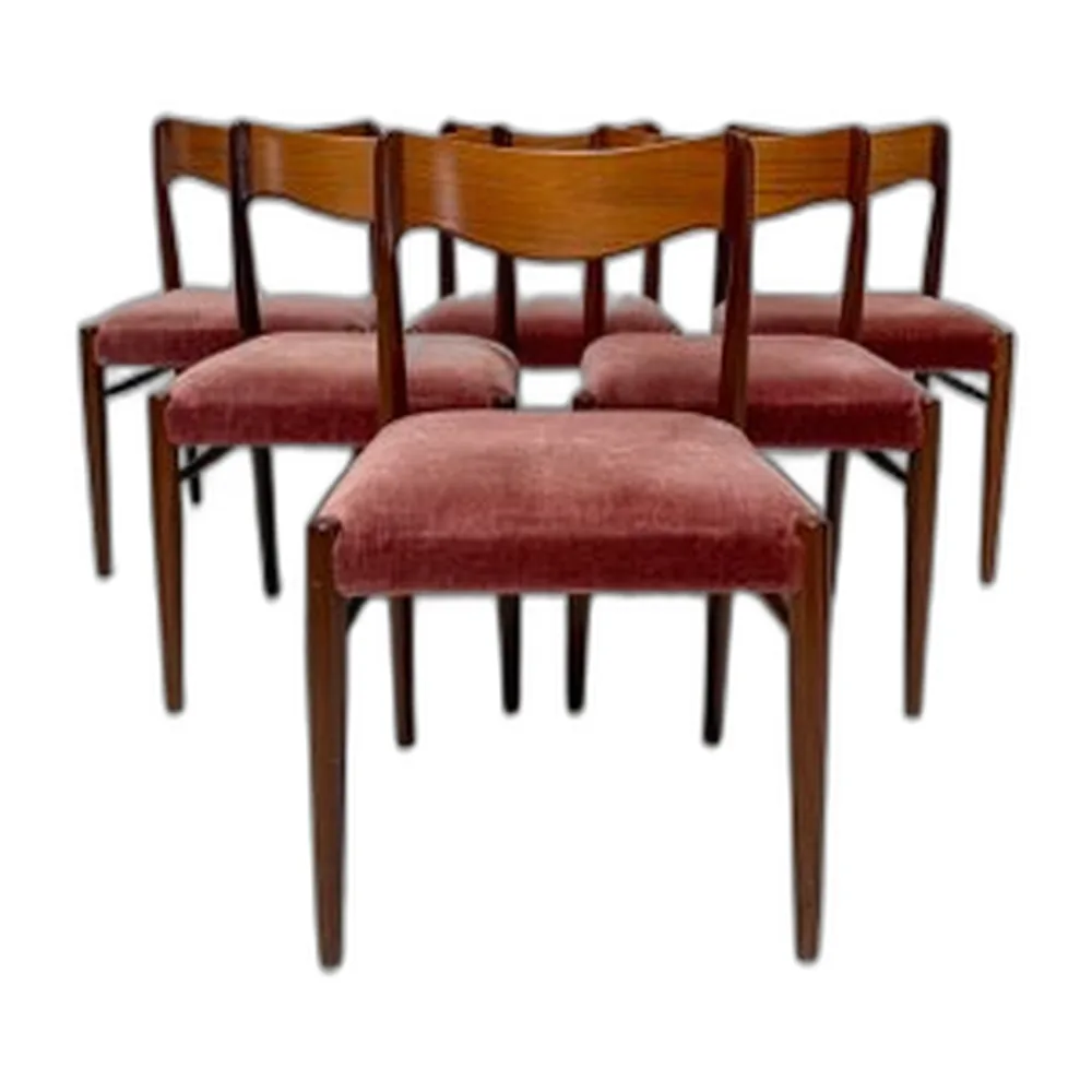 Dänische Mid-Century Esszimmerstühle aus Teak, 1960er, 6er Set