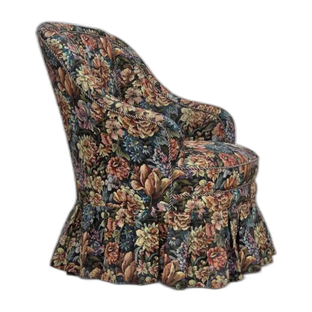 Dänischer Cocktailsessel mit Jacquard Stoff, 1960er