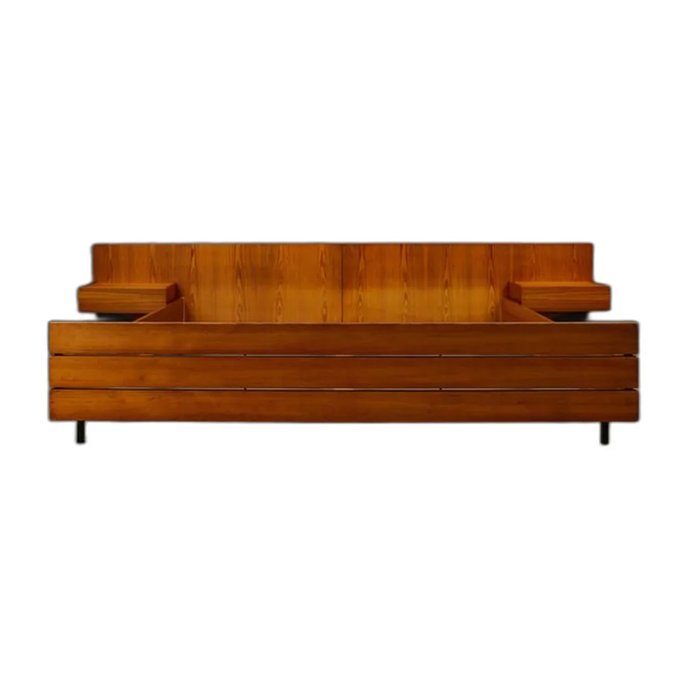 Doppelbett aus Kiefernholz, Deutschland, 1950er