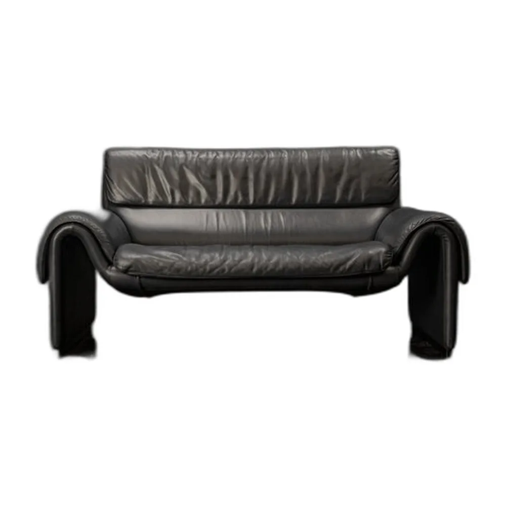 DS 2011-12 Sofa aus Blauem Leder von de Sede, 1980er