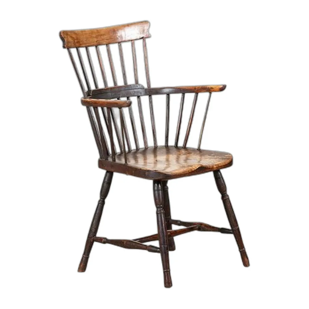 Englischer Windsor Stuhl aus Eibe & Obstholz, 19. Jh., 1800er