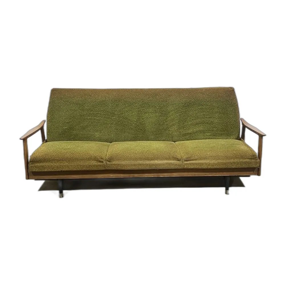 Englisches Schlafsofa aus Buche, 1970er
