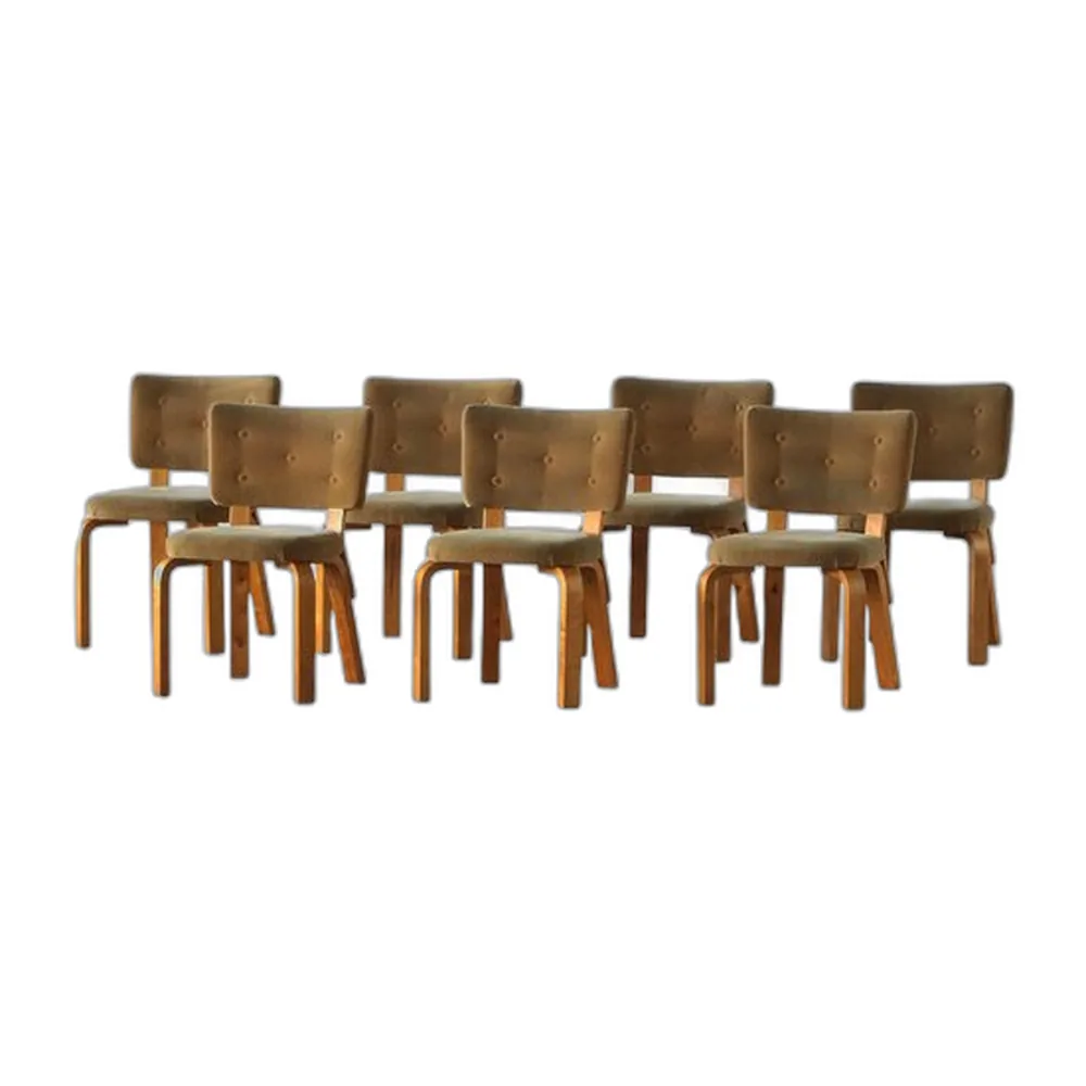 Esszimmerstühle von Alvar Aalto für OY, 1950er, 7er Set