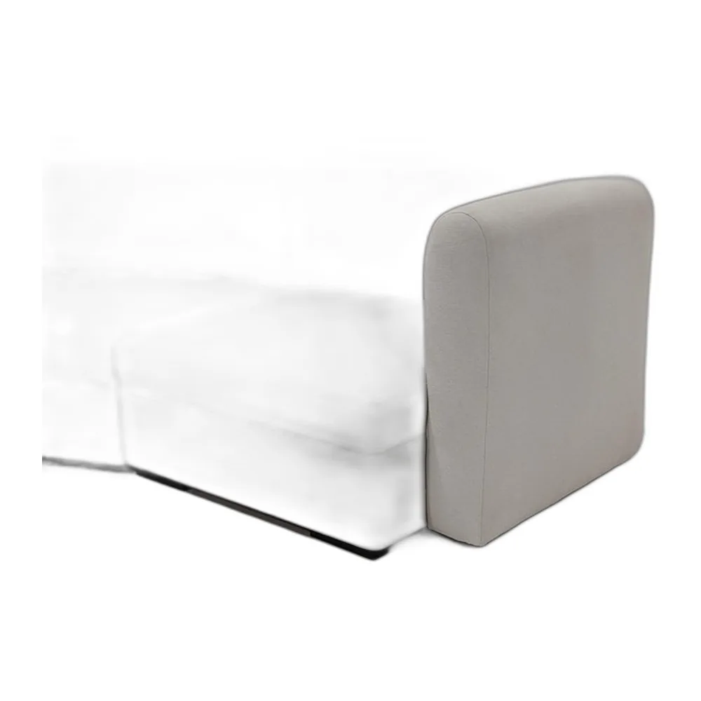 Geschwungenes Sofa mit Stoffbezug