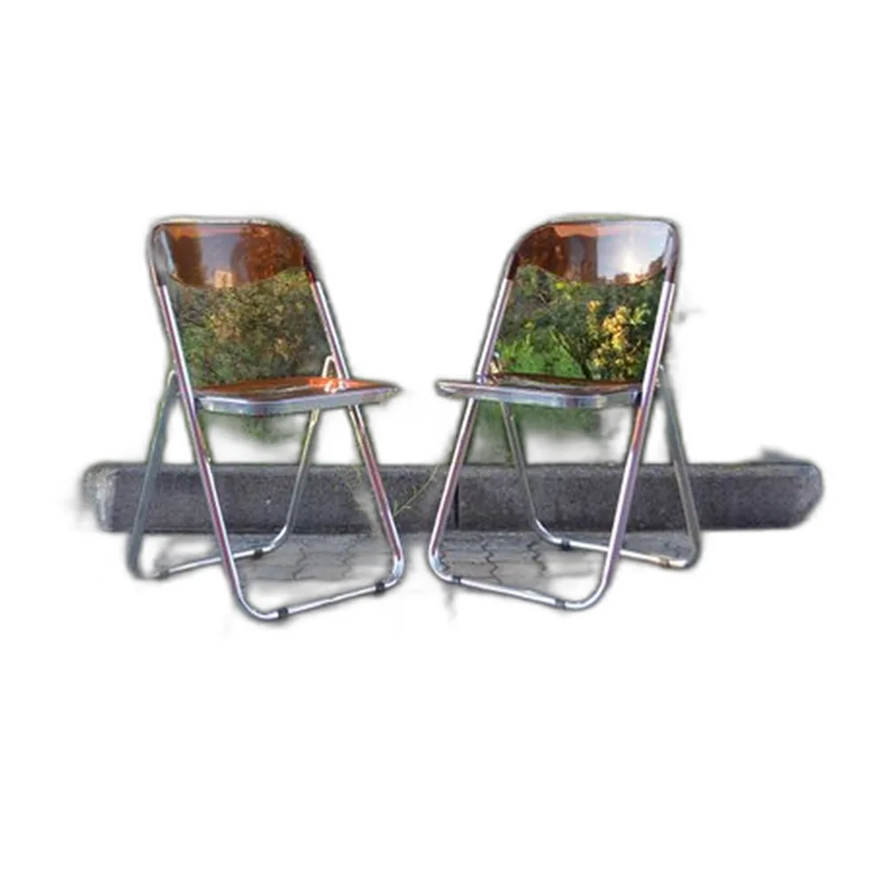 Italienische Mid-Century Modello Depositato Klappstühle, 1960er-70er, 2er Set