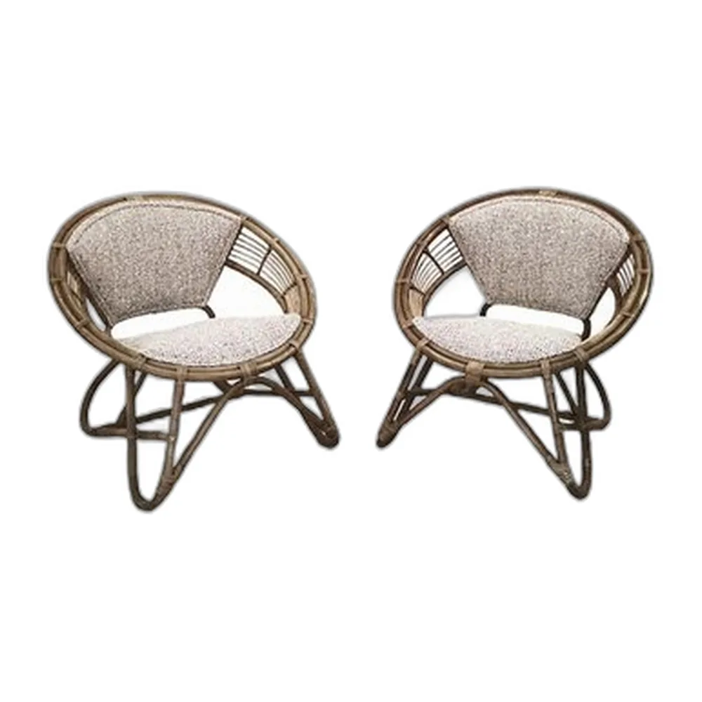 Japanische Imaeda Rattan Sessel, 1960er, 2er Set