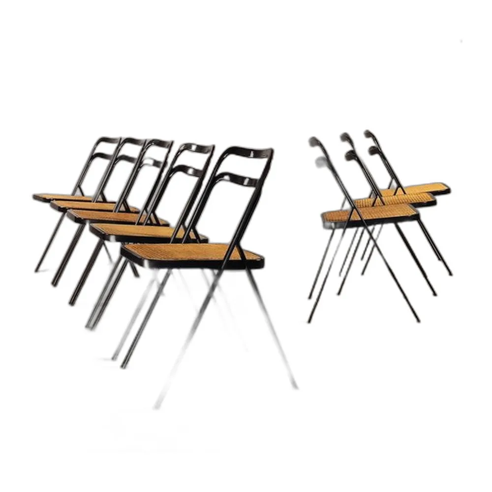 Klappstühle von G. Cattelan für CiDue, 1970er, 8er Set