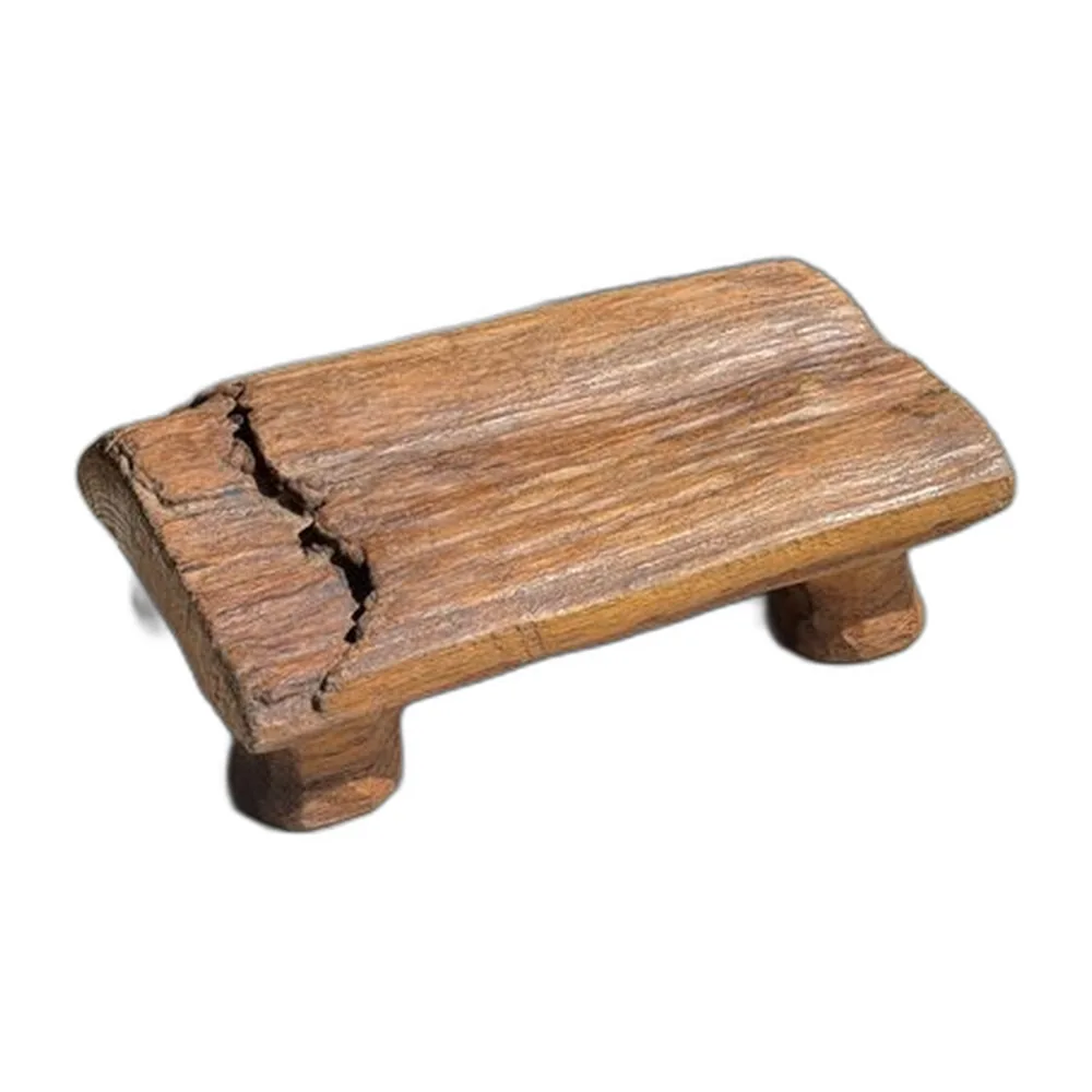 Kleiner Hocker aus Hellem Teak, 1980er