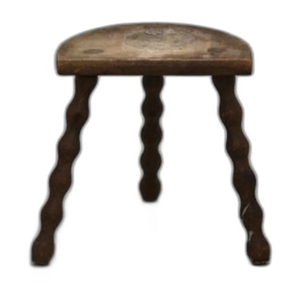 Kleiner Holzhocker, 1950er
