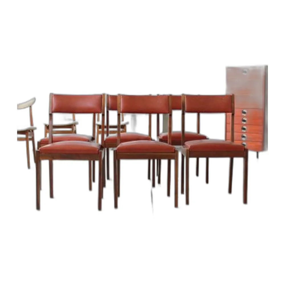 Lederstühle, 1960er, 6er Set