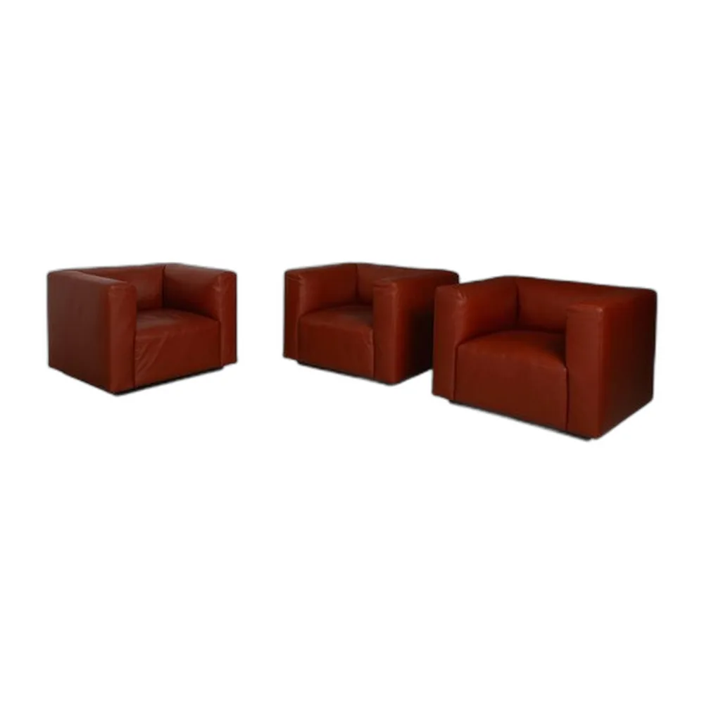 Lederstühle von Walter Knoll, 3er Set