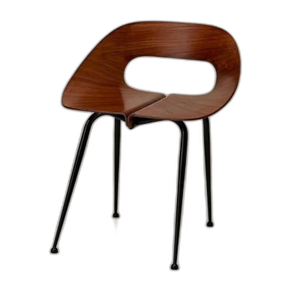Mid-Century Stuhl aus Bugholz, 1950er