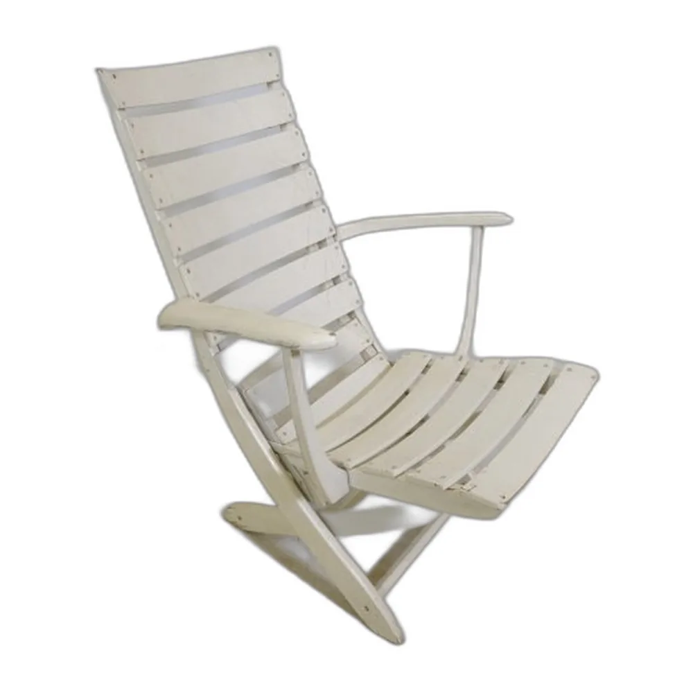Mid-Century Wooden Riviera Deck Chair from Triconfort, 1970s