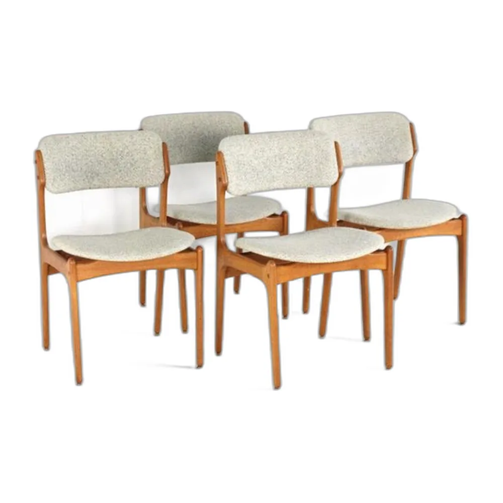 Modell 49 Stühle von Erik Buch für OD Møbler, 1960er, 4er Set