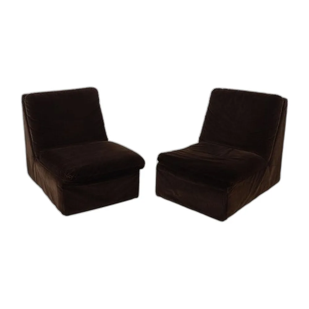 Modulares italienisches Sofa in Braun von Busnelli, 1970er, 2er Set