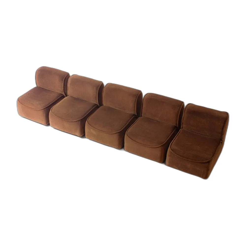 Modulares italienisches Space Age Sofa, 1970er, 5er Set
