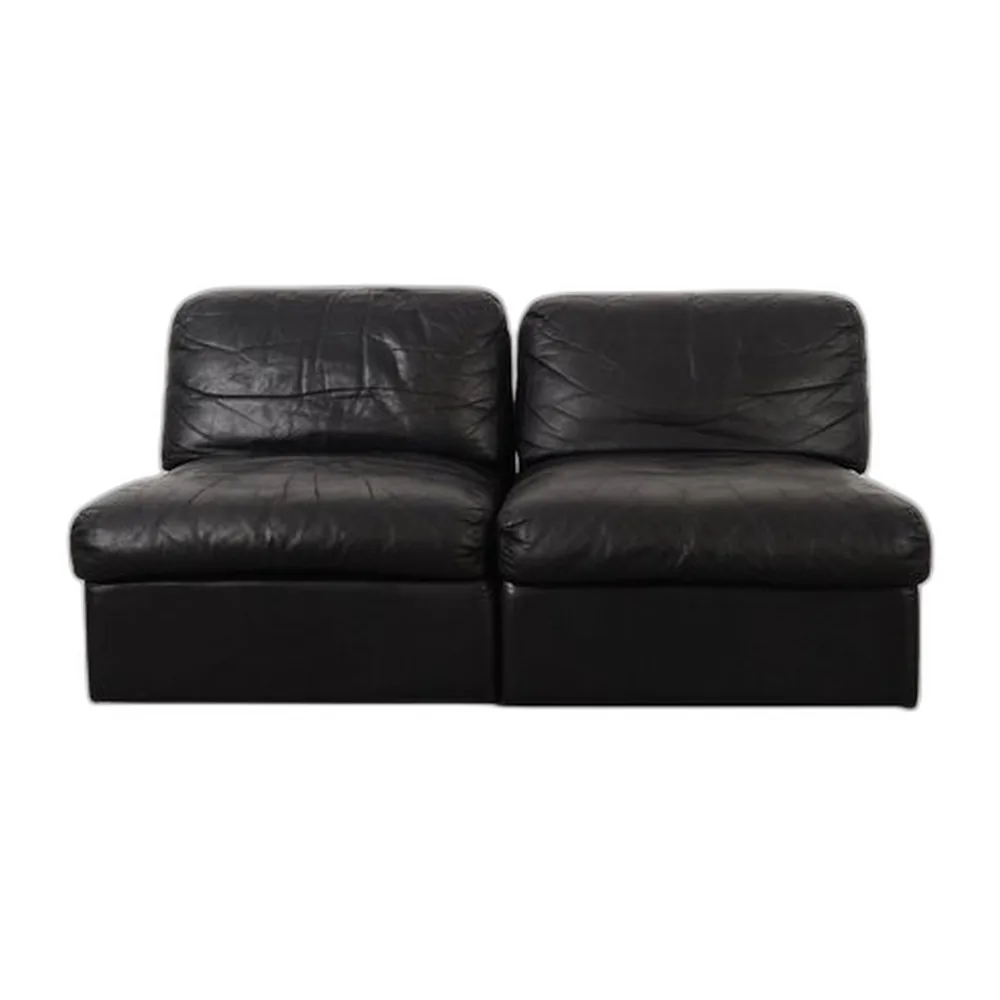Modulares Ledersofa, Italienisches Design, 1970er, Made in Italy, 2er Set